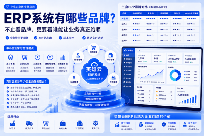 英雄云ERP系统好在哪？中小企业为何更该看落地能力