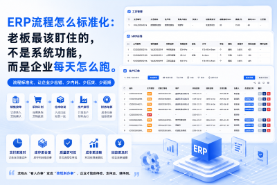 ERP流程怎么标准化：老板要盯住的5个关键动作