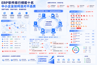 ERP软件排行榜前十名怎么选？一位ERP产品调研人员给中小企业的实战建议