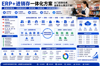 零售企业为什么越来越需要ERP+进销存一体化方案：从门店到仓库，业务怎么真正打通