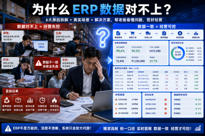 为什么ERP数据对不上？一个老板把问题掰开揉碎讲清楚