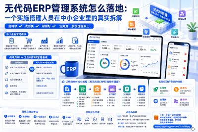 无代码ERP管理系统怎么落地：一个实施搭建人员在中小企业里的真实拆解