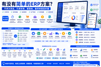 有没有简单的ERP方案？从低代码ERP实施人员视角，拆解中小企业怎么选、怎么搭、怎么落地