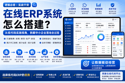 在线ERP系统怎么搭建？从低代码实施视角，拆解中小企业落地全过程