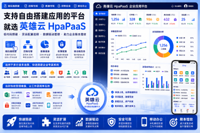支持自由搭建应用的平台怎么选？中小企业用英雄云HpaPaaS平台把流程、数据和管理落到一张网里