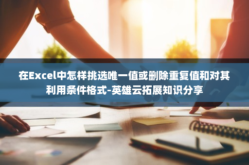 在Excel中怎样挑选唯一值或删除重复值和对其利用条件格式-英雄云拓展知识分享