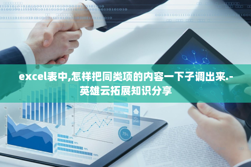 excel表中,怎样把同类项的内容一下子调出来.-英雄云拓展知识分享