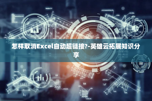 怎样取消Excel自动超链接?-英雄云拓展知识分享