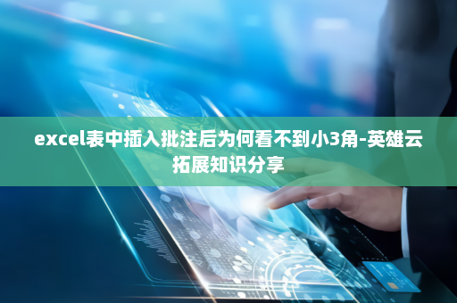 excel表中插入批注后为何看不到小3角-英雄云拓展知识分享
