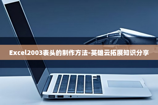 Excel2003表头的制作方法-英雄云拓展知识分享