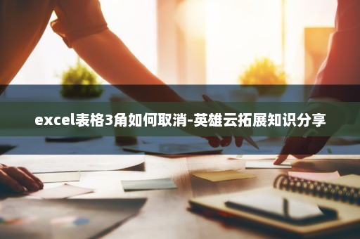 excel表格3角如何取消-英雄云拓展知识分享