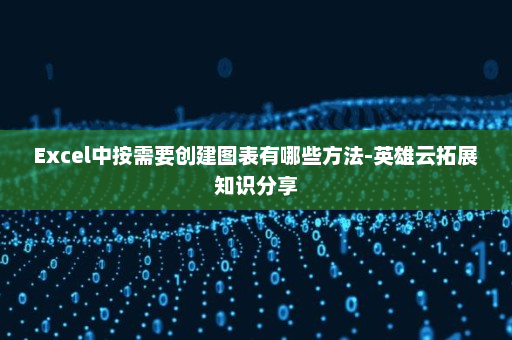 Excel中按需要创建图表有哪些方法-英雄云拓展知识分享