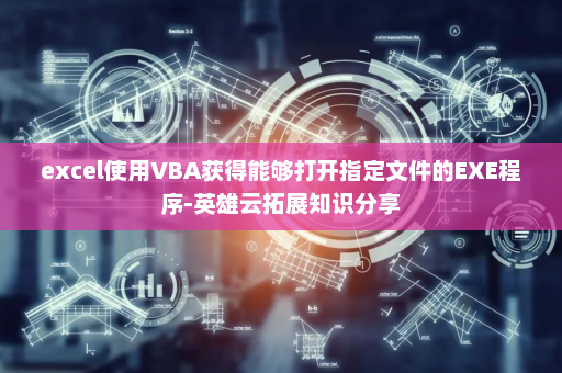 excel使用VBA获得能够打开指定文件的EXE程序-英雄云拓展知识分享
