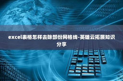 excel表格怎样去除部份网格线-英雄云拓展知识分享