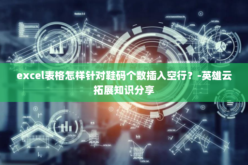 excel表格怎样针对鞋码个数插入空行？-英雄云拓展知识分享