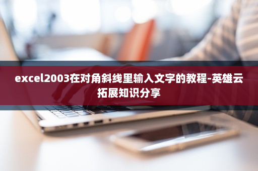 excel2003在对角斜线里输入文字的教程-英雄云拓展知识分享