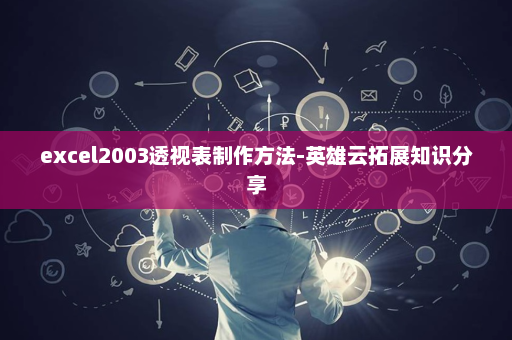 excel2003透视表制作方法-英雄云拓展知识分享