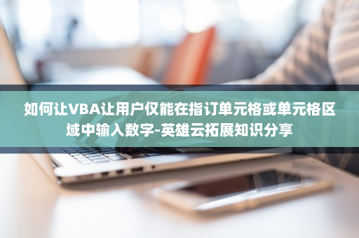 如何让VBA让用户仅能在指订单元格或单元格区域中输入数字-英雄云拓展知识分享