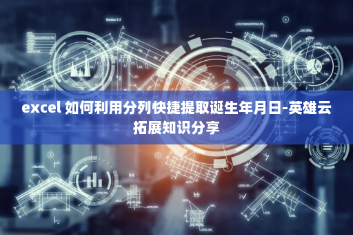 excel 如何利用分列快捷提取诞生年月日-英雄云拓展知识分享