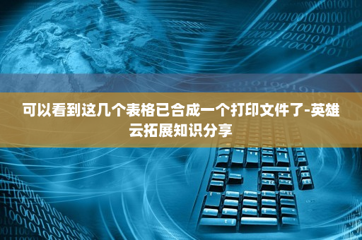 可以看到这几个表格已合成一个打印文件了-英雄云拓展知识分享