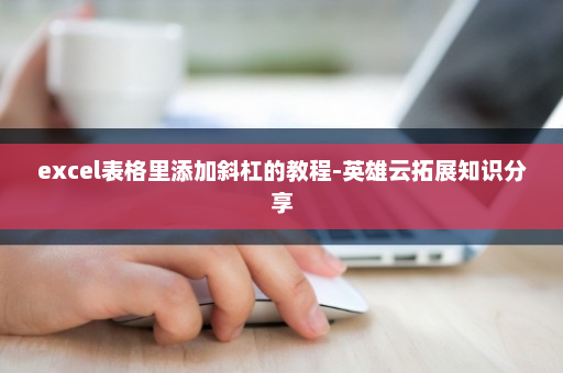 excel表格里添加斜杠的教程-英雄云拓展知识分享