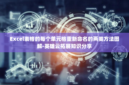 Excel表格的每个单元格重新命名的两类方法图解-英雄云拓展知识分享