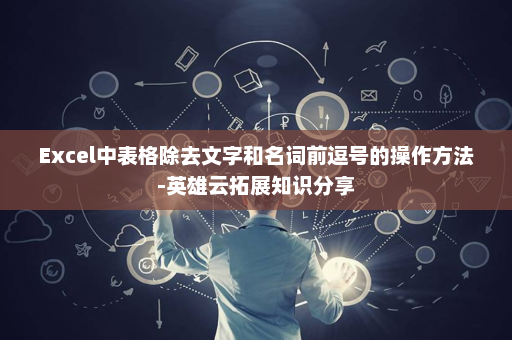 Excel中表格除去文字和名词前逗号的操作方法-英雄云拓展知识分享