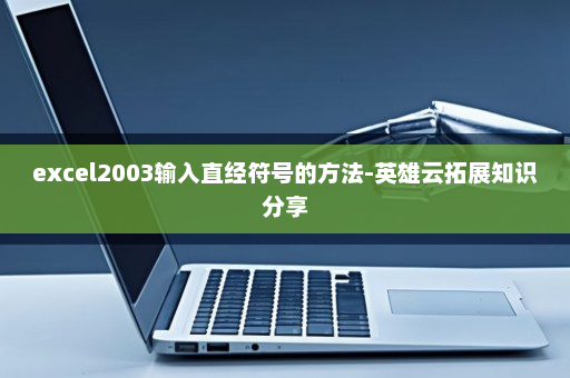 excel2003输入直经符号的方法-英雄云拓展知识分享