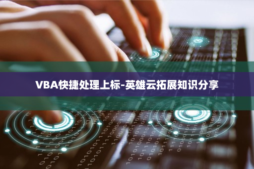 VBA快捷处理上标-英雄云拓展知识分享