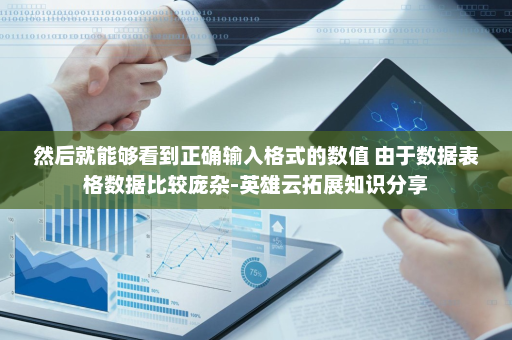 然后就能够看到正确输入格式的数值 由于数据表格数据比较庞杂-英雄云拓展知识分享