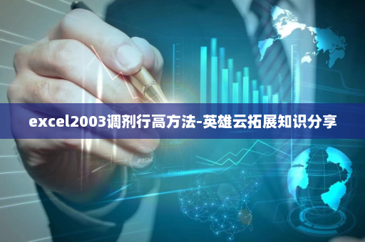 excel2003调剂行高方法-英雄云拓展知识分享