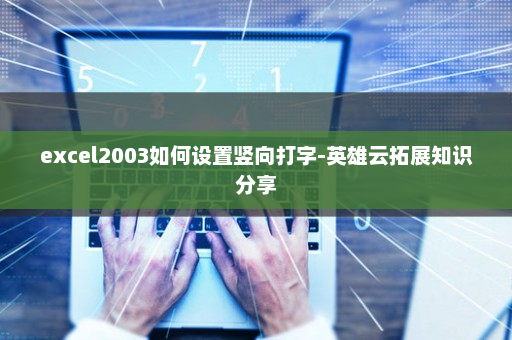 excel2003如何设置竖向打字-英雄云拓展知识分享