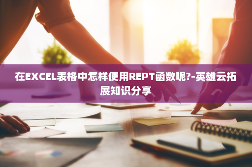 在EXCEL表格中怎样使用REPT函数呢?-英雄云拓展知识分享