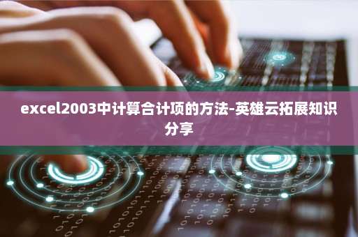 excel2003中计算合计项的方法-英雄云拓展知识分享