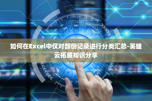 如何在Excel中仅对部份记录进行分类汇总-英雄云拓展知识分享