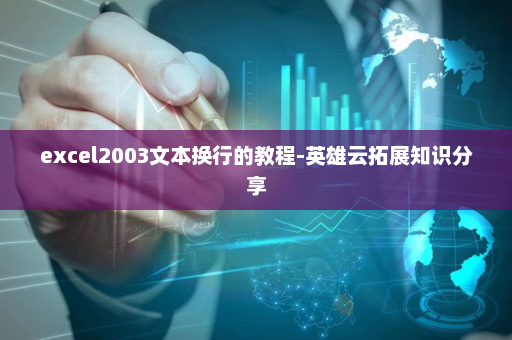 excel2003文本换行的教程-英雄云拓展知识分享