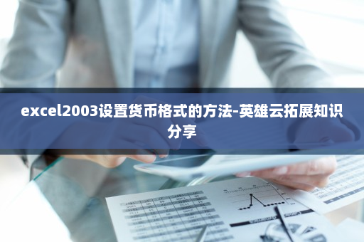 excel2003设置货币格式的方法-英雄云拓展知识分享