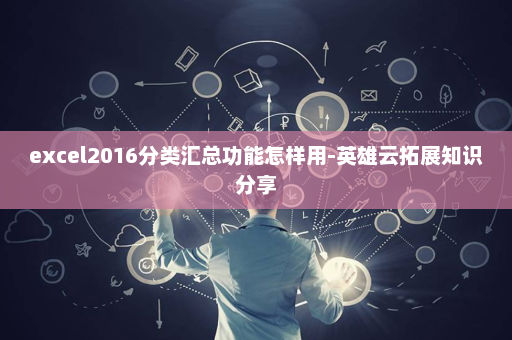 excel2016分类汇总功能怎样用-英雄云拓展知识分享