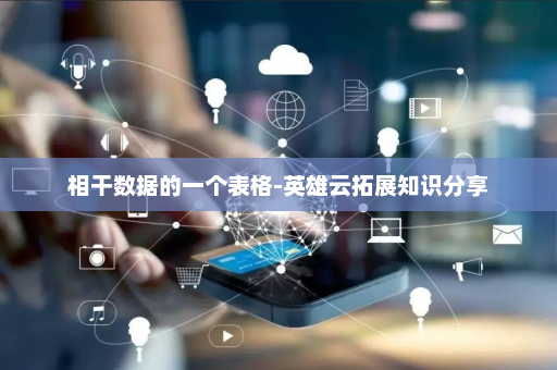 相干数据的一个表格-英雄云拓展知识分享