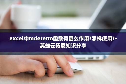excel中mdeterm函数有甚么作用?怎样使用?-英雄云拓展知识分享