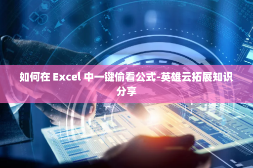 如何在 Excel 中一键偷看公式-英雄云拓展知识分享