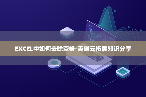 EXCEL中如何去除空格-英雄云拓展知识分享