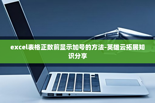 excel表格正数前显示加号的方法-英雄云拓展知识分享