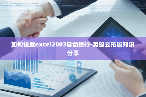 如何设置excel2003自动换行-英雄云拓展知识分享