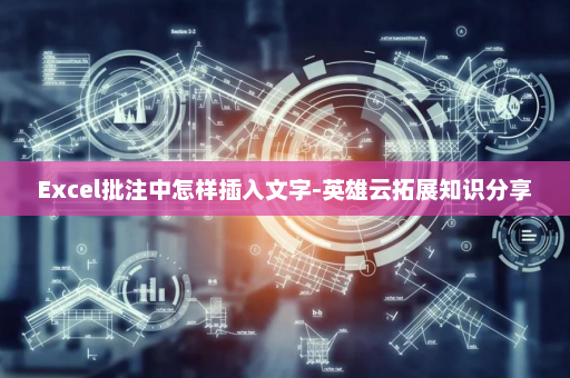 Excel批注中怎样插入文字-英雄云拓展知识分享