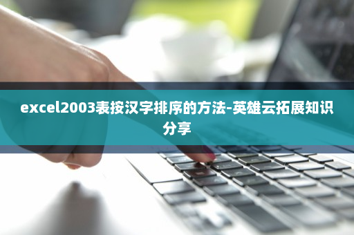 excel2003表按汉字排序的方法-英雄云拓展知识分享