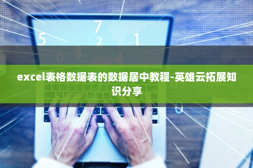 excel表格数据表的数据居中教程-英雄云拓展知识分享