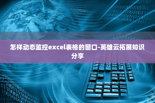 怎样动态监控excel表格的窗口-英雄云拓展知识分享