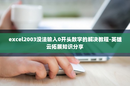 excel2003没法输入0开头数字的解决教程-英雄云拓展知识分享