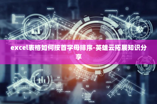 excel表格如何按首字母排序-英雄云拓展知识分享